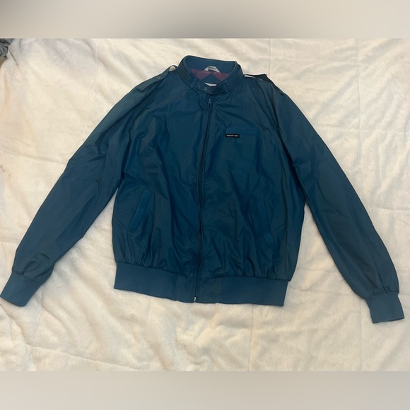 ☮️ Vintage 1980’s Members Only Teal Racer Jacket – Rainbow Tag - Made in Korea - Picture 2 of 7